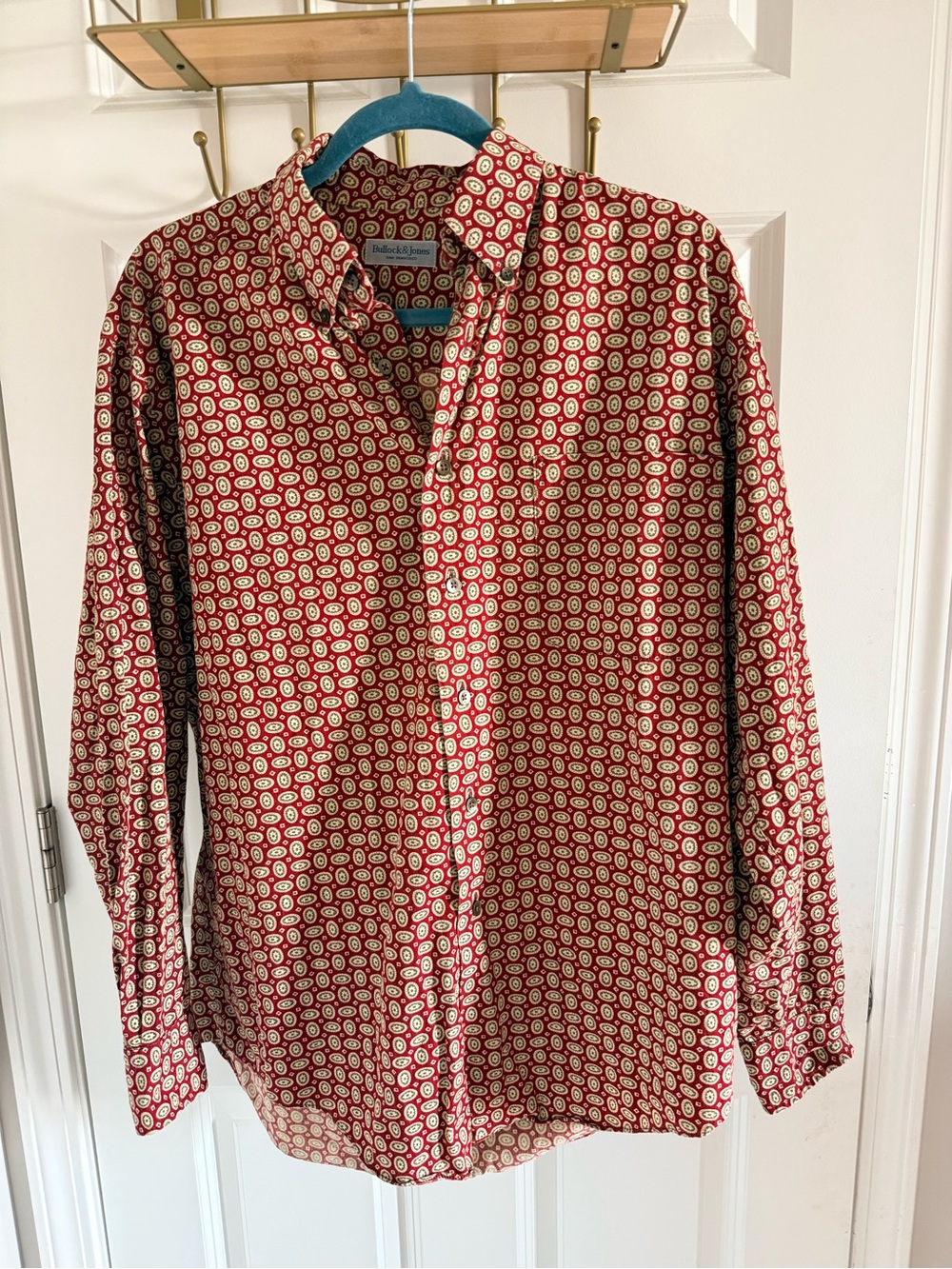 Retro Bullock & Jones San Francisco Paisley Button Down Shirt Men’s M Retro.